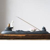 Buy Incense Holder and Burner in Bulk , Porcelain, half handmade, for home and office & durable, sapphire 