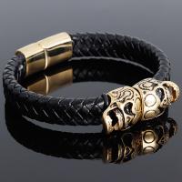 PU Leder Armband, mit Edelstahl, Modeschmuck & verschiedene Größen vorhanden & für den Menschen, verkauft von PC