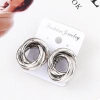 Pendientes de Perno de Aleación de Zinc, acero inoxidable aguja de pendiente, chapado, para mujer, más colores para la opción, 30mm, Vendido por Par