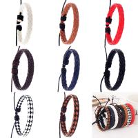 PU Leather Cord Bracelets, fashion jewelry & for woman Approx 7 Inch 