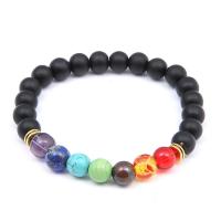 Gemstone Bracelet, with Zinc Alloy & Unisex & anti-fatigue 8mm Approx 7.49 Inch 