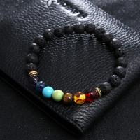 Gemstone Bracelets, with Zinc Alloy, Unisex & anti-fatigue, 8mm Approx 7.49 Inch 