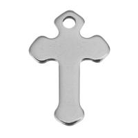 Stainless Steel Cross Pendants, original color Approx 1.5mm 