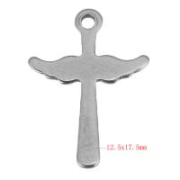 Stainless Steel Cross Pendants, original color Approx 1.5mm 