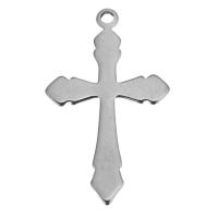 Stainless Steel Cross Pendants, original color Approx 2mm 