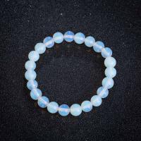 Moonstone Bracelet, Round, fashion jewelry & Unisex, blue, 8mm Approx 7.49 Inch 