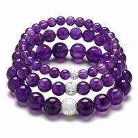 Level B Amethyst Bracelet, plated, Unisex .2 Inch 