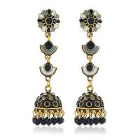 boucle d'oreille de goutte en Zinc Alloy et Émail  , alliage de zinc, avec plastique, Alliage de zinc puce boucle d'oreille, Plaqué de couleur d'or antique, Style bohème & pour femme & émail, plus de couleurs à choisir Vendu par paire