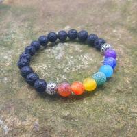 Gemstone Bracelet, plated, Unisex .2 Inch 