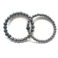 Pulseras magnéticas, Ágata negra, con Hematite, chapado, unisexo & diverso tamaño para la opción, más colores para la opción, 5PCs/Grupo, Vendido por Grupo