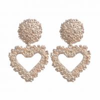 Zinc Alloy Drop Earring, Heart, plated, folk style & for woman 