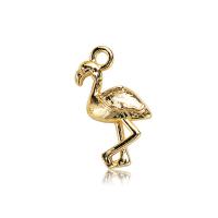 Animal Brass Pendants, Bird, real gold plated, DIY, 15mm Approx 2mm 