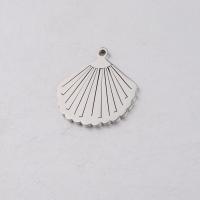 Stainless Steel Pendants, Shell, DIY, original color, 21*20mm Approx 1.5mm 