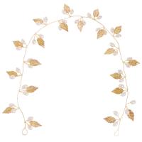 Diadema de Novia, aleación de zinc, con Perlas plásticas, diferentes estilos para la opción & para mujer, dorado, Vendido por UD