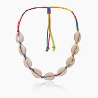 Collier de coquillages, coquille, avec corde en nylon, réglable & pour femme, 460mm Environ 18.1 pouce, Vendu par brin