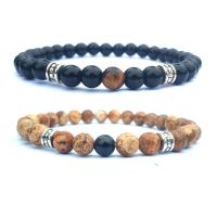 Gemstone Woven Ball Bracelets, plated & Unisex .4 Inch 