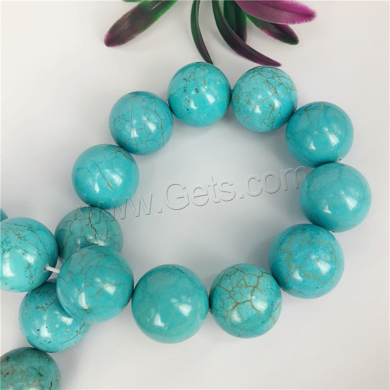 Perles en Turquoise naturelle, Rond, DIY & normes différentes pour le choix, bleu turquoise, Longueur:Environ 16 pouce, Vendu par brin