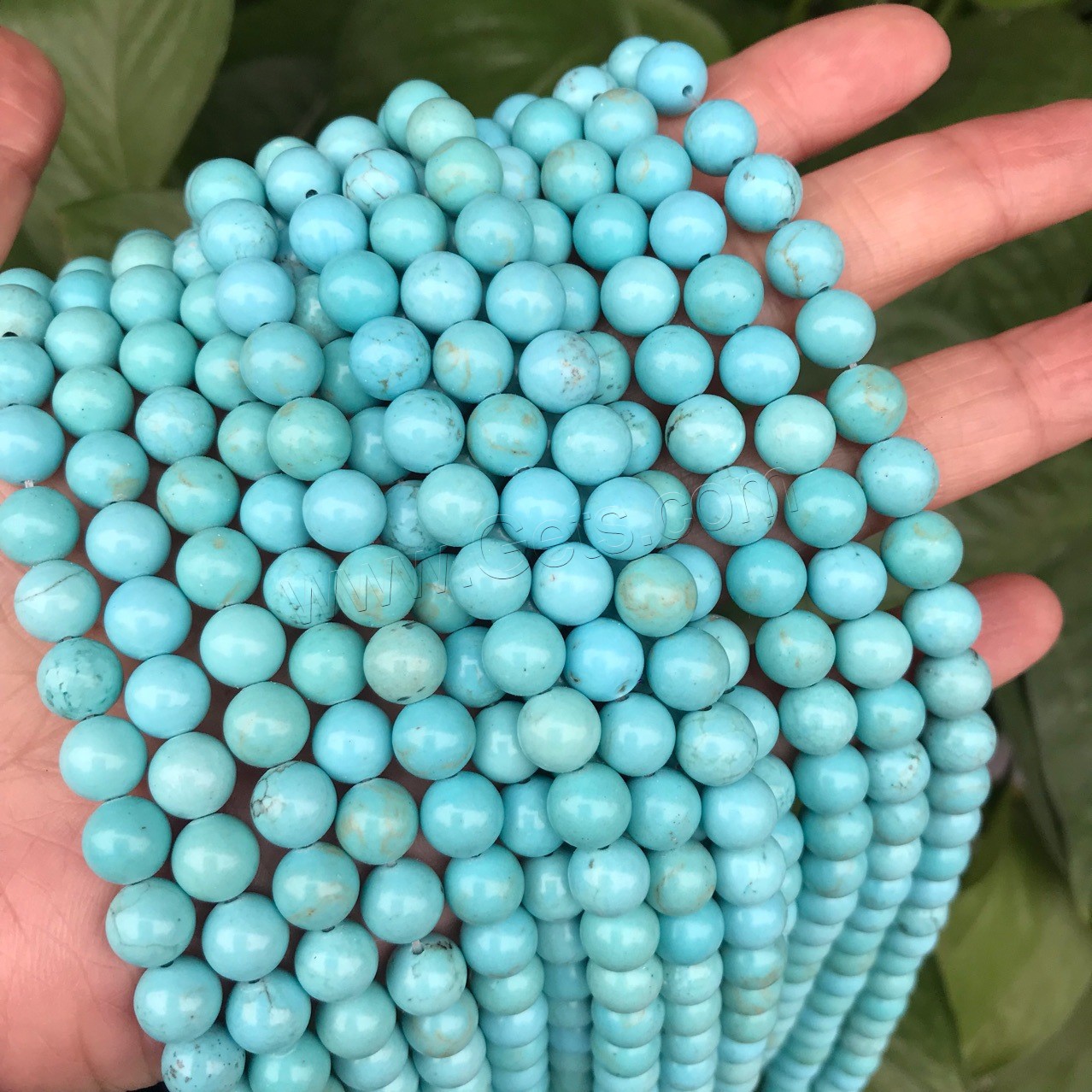 Natural Turquoise Beads, Round, DIY & different size for choice, turquoise blue, Length:Approx 15 Inch, Sold By Strand