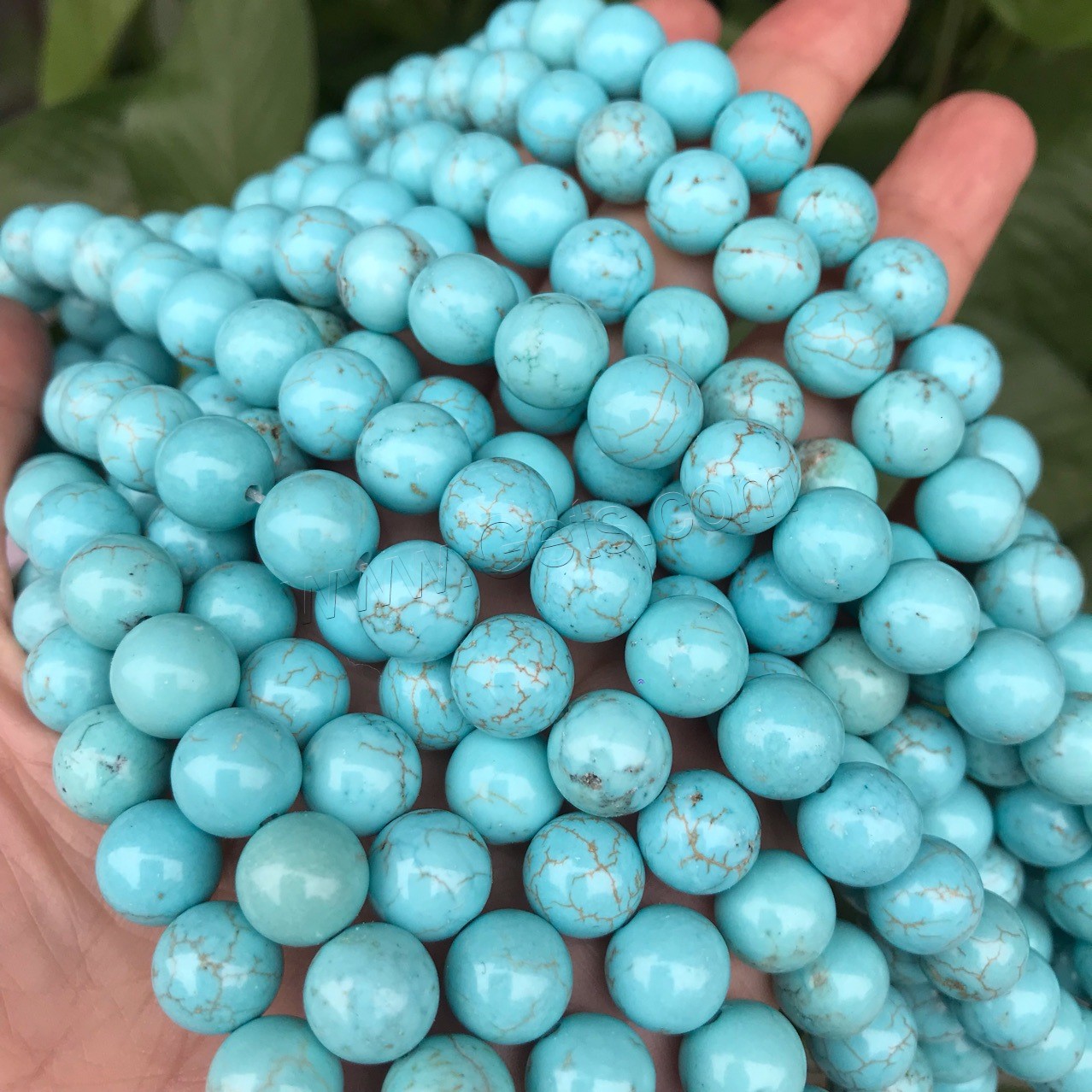 Natural Turquoise Beads, Round, DIY & different size for choice, turquoise blue, Length:Approx 15 Inch, Sold By Strand