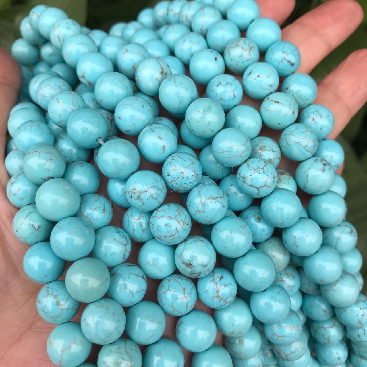 Natural Turquoise Beads, Round, DIY & different size for choice, turquoise blue, Length:Approx 15 Inch, Sold By Strand