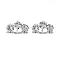 Sterling Silver Stud Earring, Argent sterling 925, étoile, pavé de micro zircon & pour femme, argent Vendu par paire