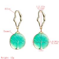 Enamel Zinc Alloy Drop Earring, with enamel, fashion jewelry & for woman 