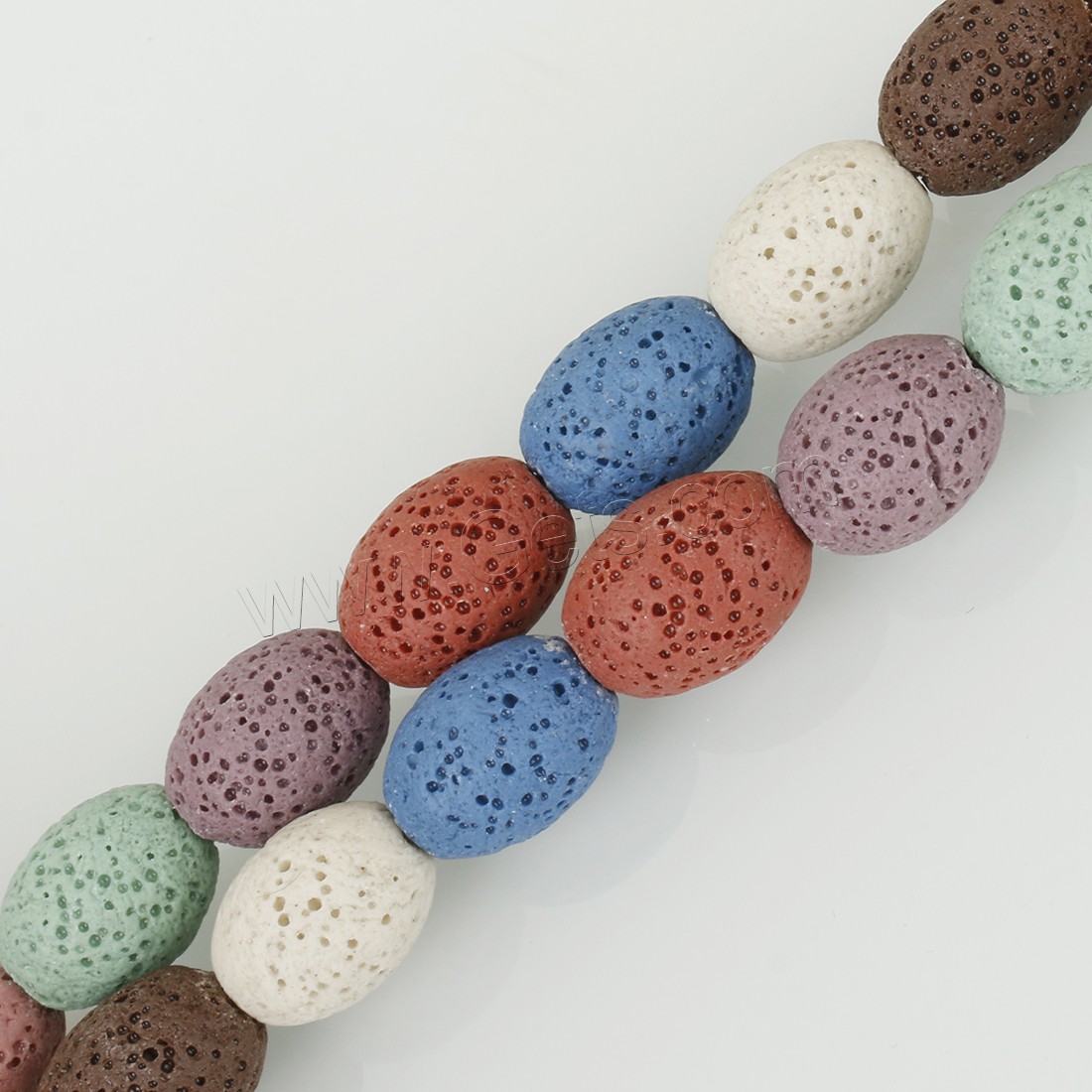 Multicolor Lava Beads, different size for choice, multi-colored, Hole:Approx 2.5mm, Length:Approx 16 Inch, Sold By Strand