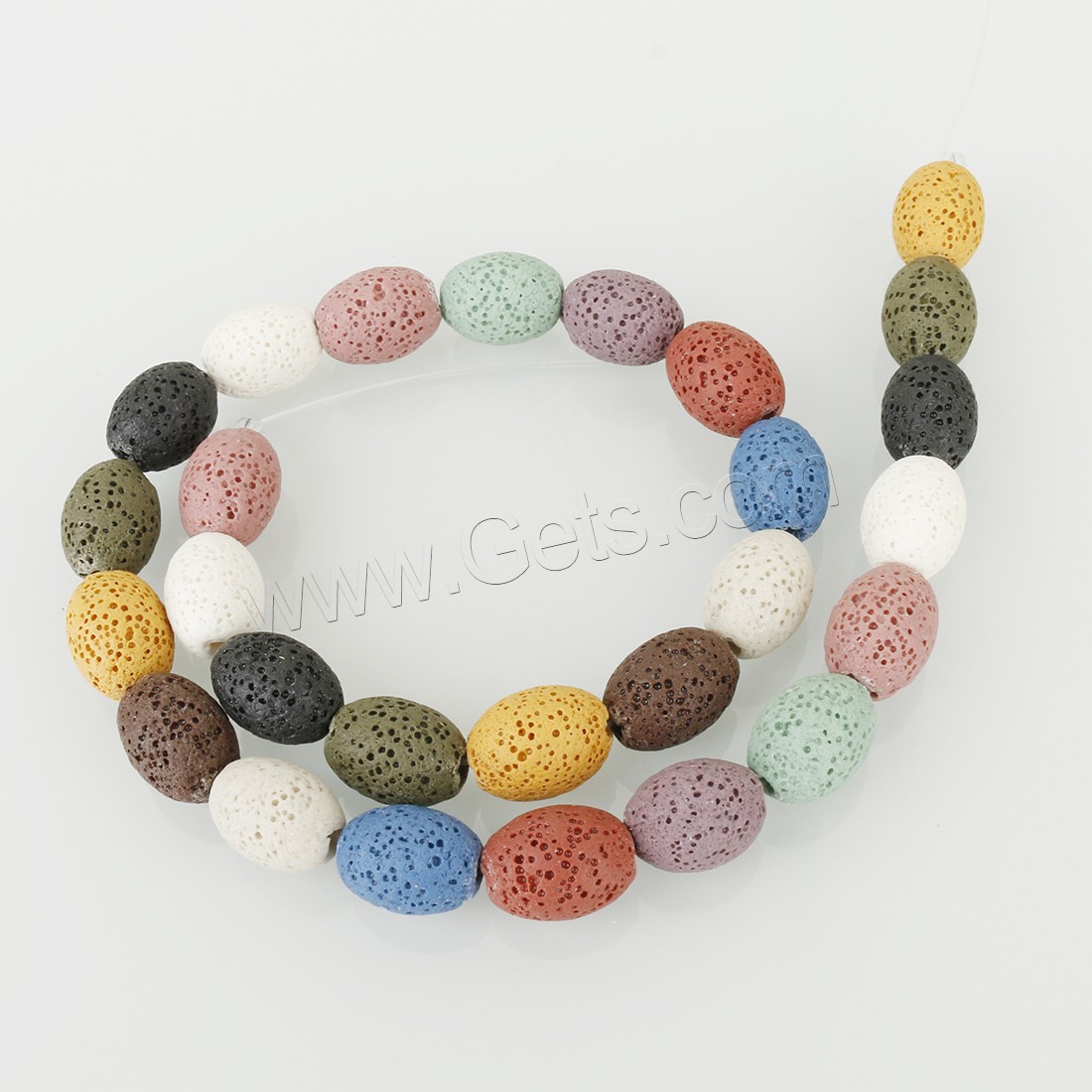 Multicolor Lava Beads, different size for choice, multi-colored, Hole:Approx 2.5mm, Length:Approx 16 Inch, Sold By Strand