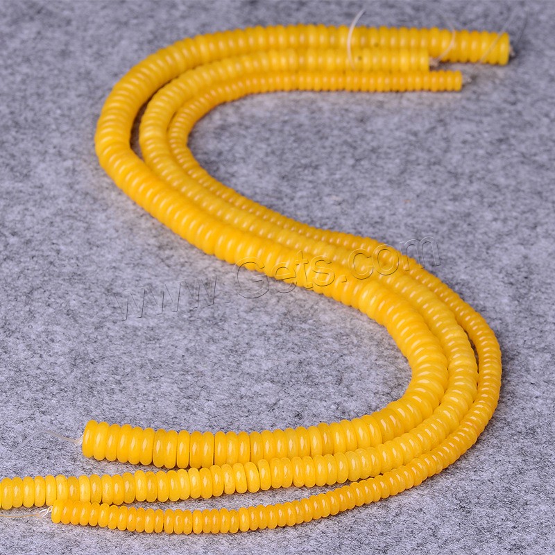 Yellow Calcedony Beads, Abacus, polished, DIY & different size for choice, yellow, Length:Approx 15 Inch, Sold By Strand