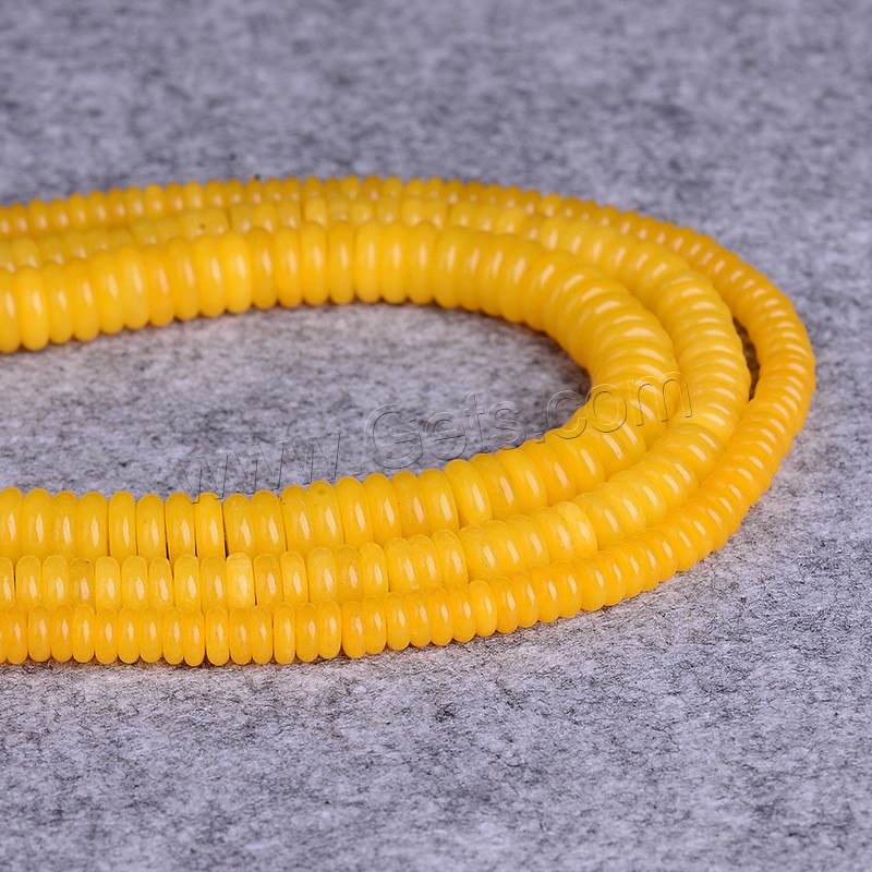 Yellow Calcedony Beads, Abacus, polished, DIY & different size for choice, yellow, Length:Approx 15 Inch, Sold By Strand