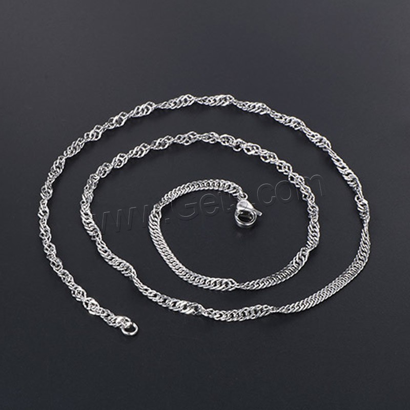 Titanium Steel Chain Necklace, different size for choice & for woman, Sold By PC