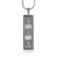 Pendentifs en titane, Acier titane, rectangle, poli, bijoux de mode, 66.7mmx17.2mm, Vendu par PC