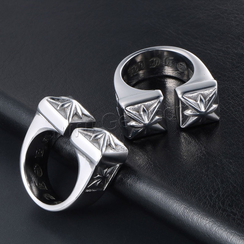 Titanstahl Manschette Fingerring, Modeschmuck & unisex & verschiedene Größen vorhanden, 11.5mmx8.6mm, verkauft von PC