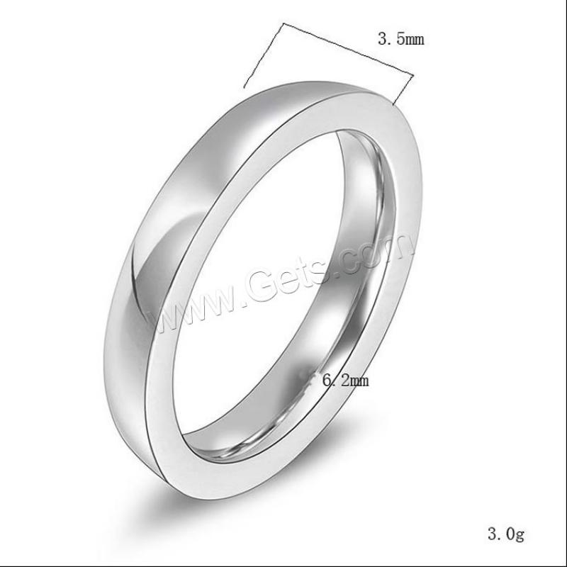 チタン鋼の指環, チタン鋼, ファッションジュエリー & ユニセックス & 異なるサイズの選択, 3.5mmx6.2mm, 売り手 パソコン