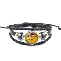 Zinklegierung kombiniertes Armband, mit Glas, mit Verlängerungskettchen von 60mm, silberfarben plattiert, Zeit Edelstein Schmuck & unisex & verschiedene Stile für Wahl, 200mm, Länge:ca. 7.9 ZollInch, verkauft von Strang