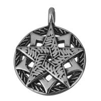 Stainless Steel Hollow Pendant, blacken Approx 5mm 