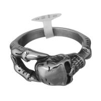 Fingerring Edelstahl-Mann, Edelstahl, Schädel, Modeschmuck & für den Menschen & Schwärzen, 13.5mm, verkauft von PC