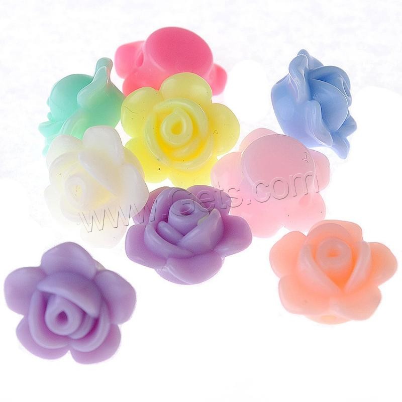 Acrylic Jewelry Beads, Flower, injection moulding, different size for choice, more colors for choice, Sold By Bag