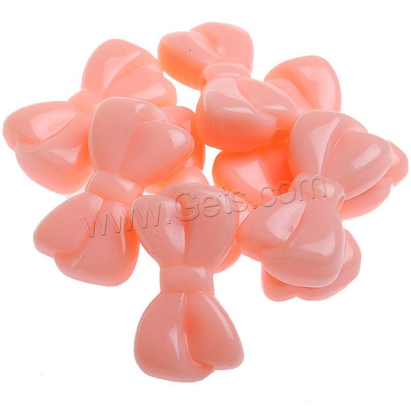 Acrylic Jewelry Beads, Bowknot, injection moulding, different size for choice, more colors for choice, Hole:Approx 1mm, Sold By Bag