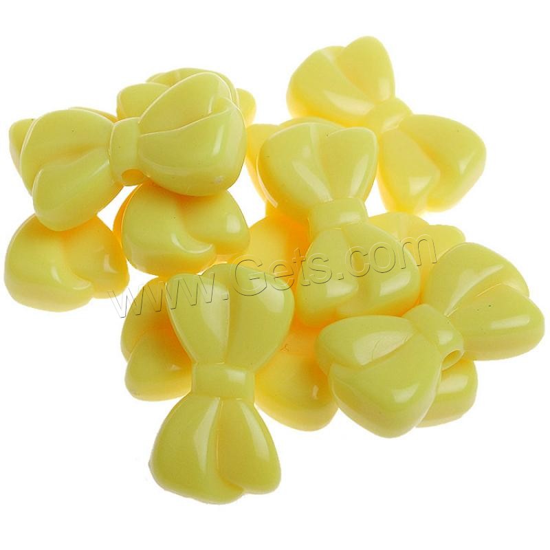 Acrylic Jewelry Beads, Bowknot, injection moulding, different size for choice, more colors for choice, Hole:Approx 1mm, Sold By Bag