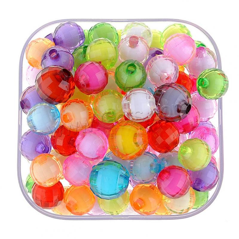 Bead in Bead Acrylic Beads, Round, injection moulding, different size for choice, more colors for choice, Hole:Approx 1mm, Sold By Bag