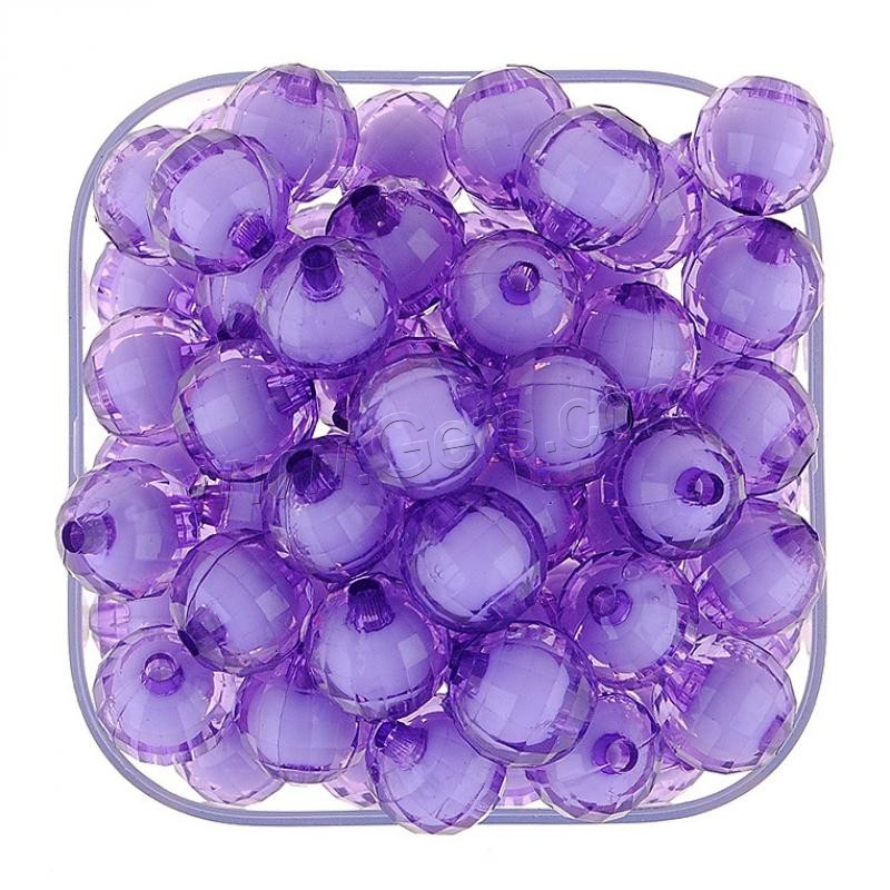 Bead in Bead Acrylic Beads, Round, injection moulding, different size for choice, more colors for choice, Hole:Approx 1mm, Sold By Bag