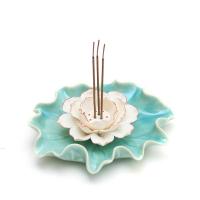 Siège d'encens, porcelaine, pour la maison et le bureau & durable, blue ciel Vendu par PC