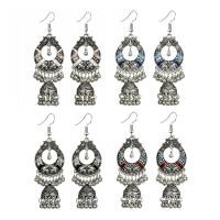 Enamel Zinc Alloy Drop Earring, brass earring hook, plated, fashion jewelry & for woman, 84mm 