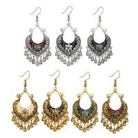 boucle d'oreille de goutte en Zinc Alloy et Émail  , alliage de zinc, laiton boucle d'oreille crochet, Placage, pour femme & émail, plus de couleurs à choisir, Vendu par paire