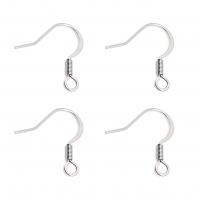 Stainless Steel Hook Earwire, plated, durable & DIY & with loop, original color 