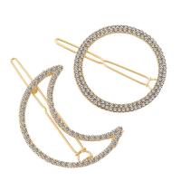 Pince de  cheveux, alliage de zinc, Placage, styles différents pour le choix & pour femme & avec strass, 55mm, Vendu par PC