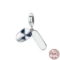 Pendentifs en émail et argent pur , Argent sterling 925, Plaqué d'argent, bijoux de mode Vendu par PC