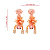 Seedbead Boucle d'oreille goutte, homard, bijoux de mode & pour femme, orange Vendu par paire