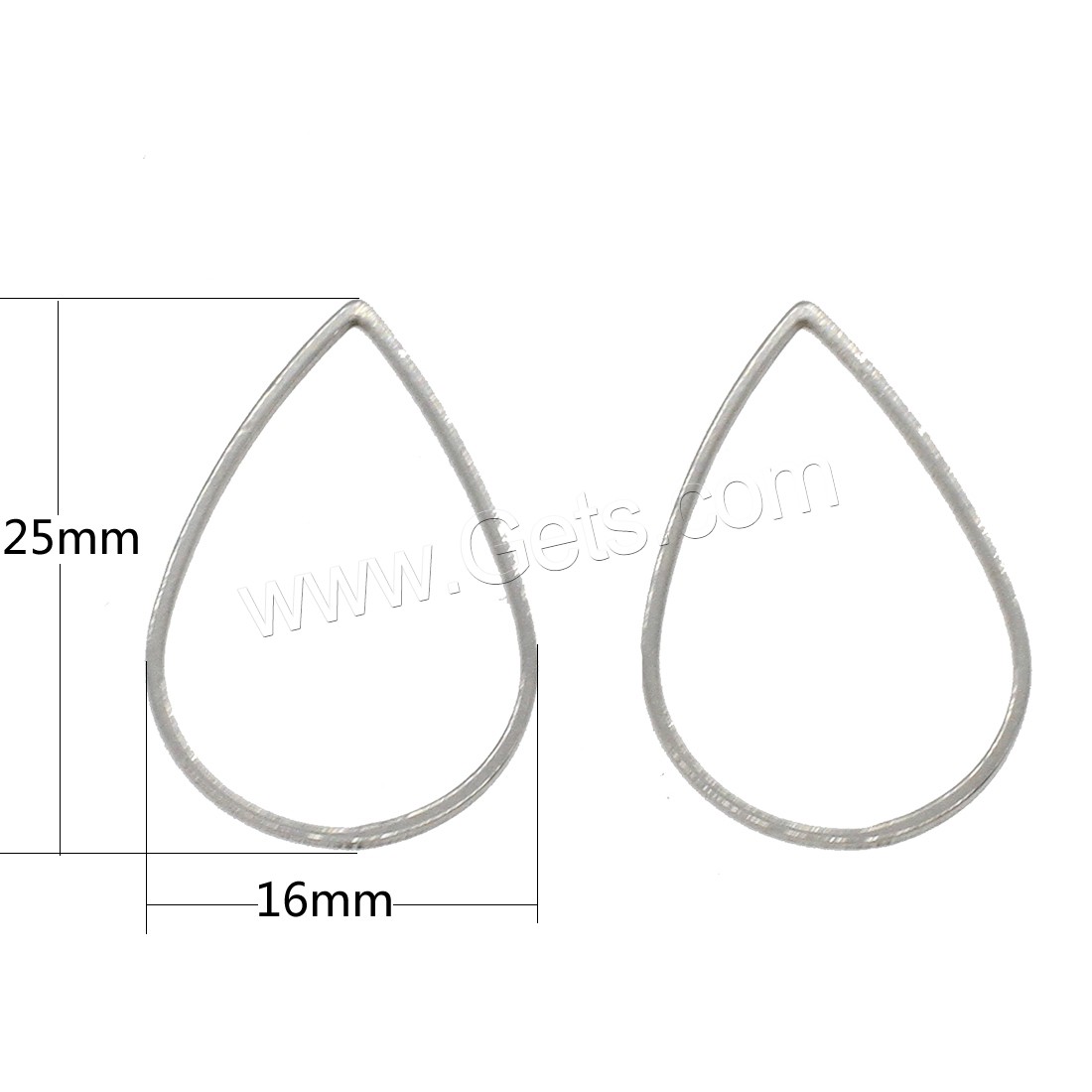 ステンレス　ジュエリー　ファインディング, ステンレス, 水滴, 異なるサイズの選択, オリジナルカラー, 1000パソコン/バッグ, 売り手 バッグ
